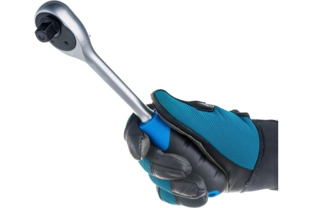 Реверсивная трещотка Forsage с резиновой ручкой, 1/2", L-260мм, 45зуб 15769 F-80243
