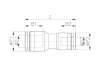 Фитинг прямой переходной пластиковый 12 мм на 10 мм CDC Pneumatics PG 1210N