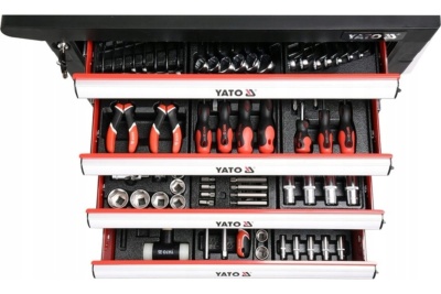 Инструментальная тележка YATO 177 предметов, 6 ящиков YT-55300