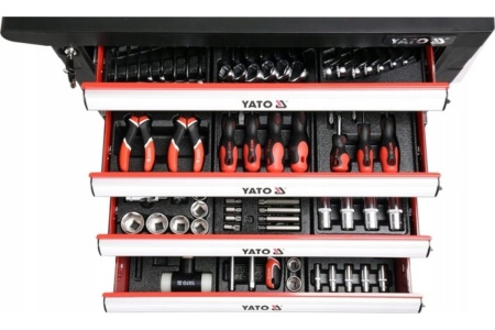 Инструментальная тележка YATO 177 предметов, 6 ящиков YT-55300