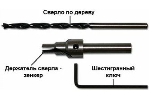 Сверло для мебельной стяжки (5х50 мм) ПРАКТИКА 774-924