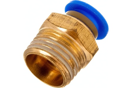 Фитинг цанговый прямой металлический 6 мм, M1/4" Pegas pneumatic 5201