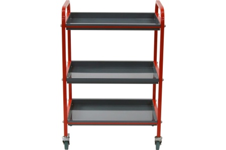 Тележка для инструментов Zatesov три полки, открытая TT-03-RED