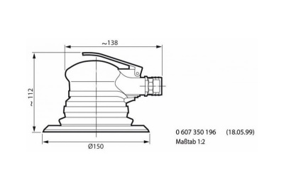 Пневматическая эксцентриковая шлифмашина Bosch 0.607.350.198