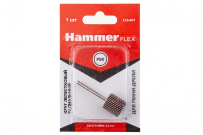 Круг лепестковый радиальный Flex 219-007 (31х10 мм; P80) для мини-дрели HAMMER 625135
