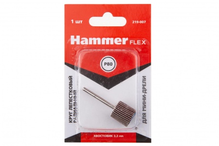 Круг лепестковый радиальный Flex 219-007 (31х10 мм; P80) для мини-дрели HAMMER 625135