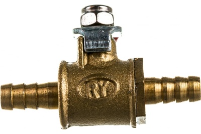 Шаровой кран Pegas pneumatic латунь, елочка, под шланг, 6x6 мм 4410