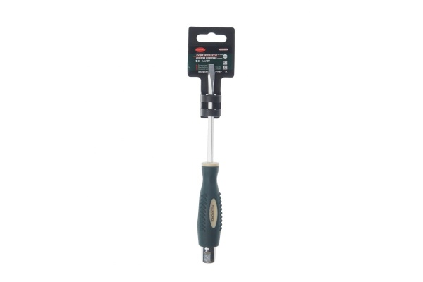 Шлицевая силовая отвертка ROCKFORCE SL5.5х100м на пластиковом держателе RF-70255100
