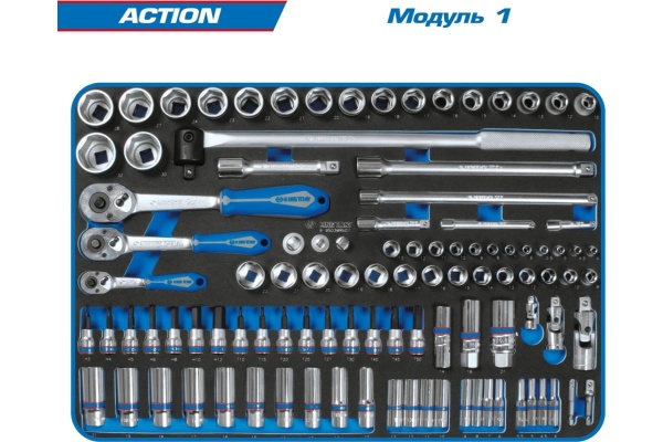 Набор инструментов в чёрной тележке KING TONY ACTION 327 предметов 9G35-327MRV