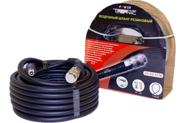 Шланг гибридный с фитингами рапид (7.5 м; 6х12 мм; рапид EURO) POWER TECHNIC AH6/12-7,5