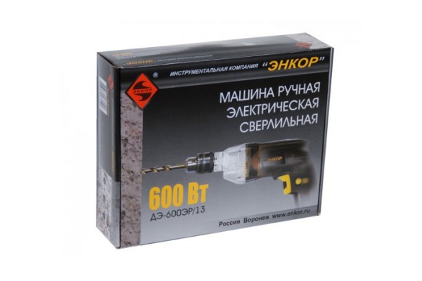 Дрель Энкор ДЭ-600ЭР/13 50070
