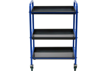 Тележка для инструментов Zatesov три полки, открытая TT-03-BLUE