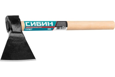 Кованый топор с округлым лезвием СИБИН Турист 390 мм 20673