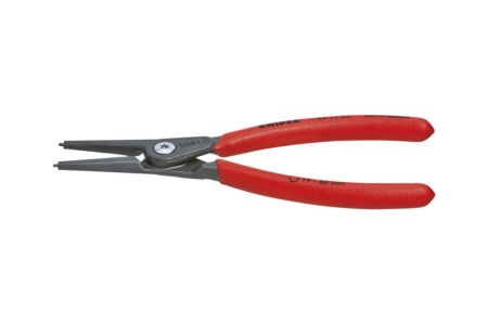 Щипцы KNIPEX прециз для внешних стопорн. колец, прям. губки, d 19-60 мм, чёрн.,1К ручки, KN-4911A2SB