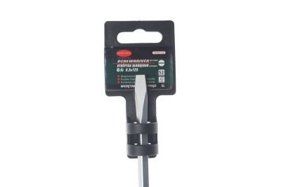 Шлицевая силовая отвертка ROCKFORCE SL6.5х125 на пластиковом держателе RF-70265125