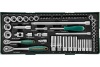 Набор стандартных и глубоких торцевых головок 1/4" и 3/8"DR 4-24 мм Jonnesway S04H3157S