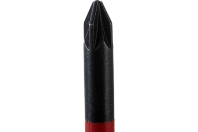 Тонкая отвёртка Knipex VDE 1000V Pozidriv PZ1 крестовая, L стержня 80 мм, 2-комп. рук-ка KN-982501SL