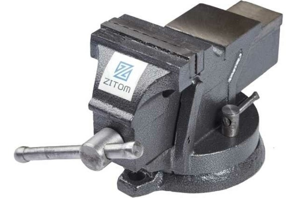 Слесарные тиски ZITOM 75 мм, поворотные bv10075