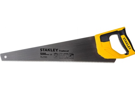 Ножовка по дереву Stanley TRADECUT с закаленным зубом, 7 Х 500мм STHT20350-1