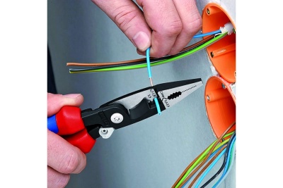 Электромонтажные клещи Knipex 6-в-1, 200 мм, чёрные, 1К ручки, KN-1381200SB