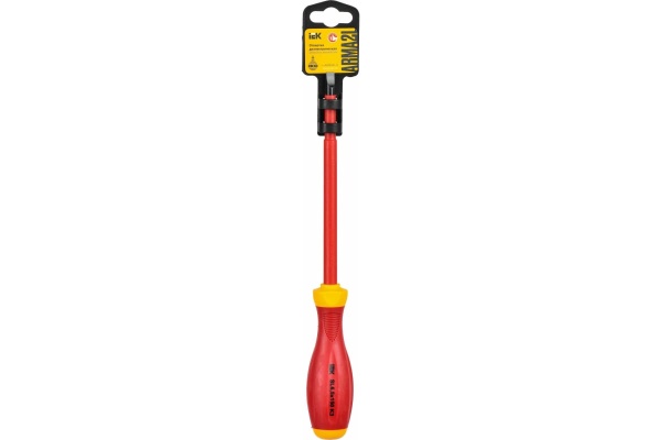 Диэлектрическая отвертка IEK ARMA2L 3 SL6,5x150 K3 A2L3-SC30-K3-SL-65-150