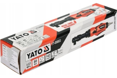 Пневмотрещотка YATO 1/2", 80 Nm, 0.63 MPa, 142 л/мин YT-09803