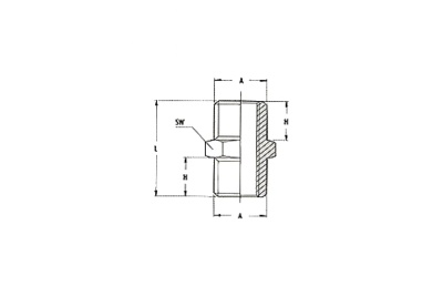 Переходник конус папа 1/4" - папа 1/4" 1219/2 290/5 M1/4*M1/4 GAV 27813