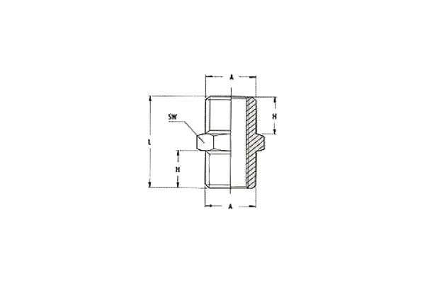 Переходник конус папа 1/4" - папа 1/4" 1219/2 290/5 M1/4*M1/4 GAV 27813