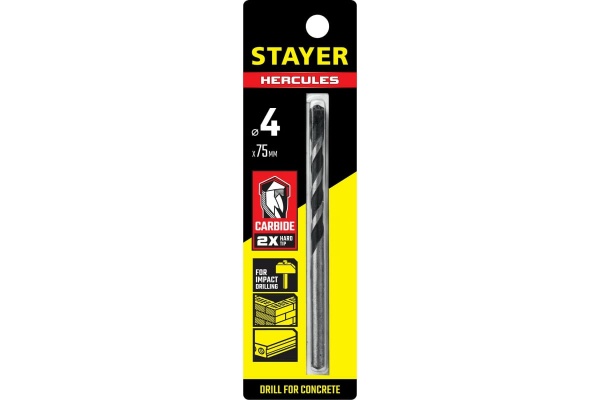 Сверло по бетону Professional Hercules (4х75 мм) STAYER 2915-075-04_z01