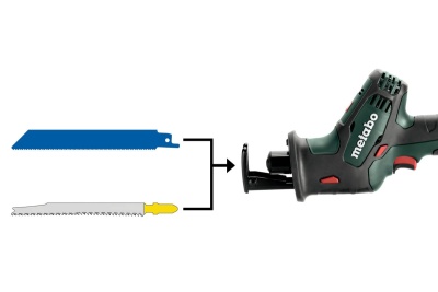 Аккумуляторная ножовка Metabo SSE 18 LTX Compact + 3.5 Ач LiHD + ЗУ ASC T0334