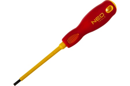 Шлицевая отвертка NEO Tools 4.0x100 мм 1000 В CrMo 04-053