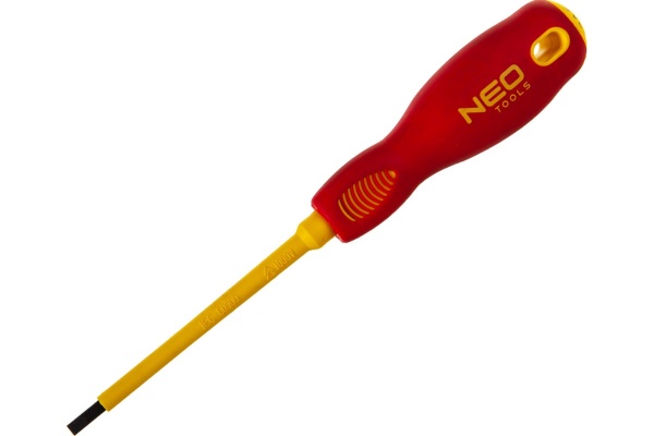 Шлицевая отвертка NEO Tools 4.0x100 мм 1000 В CrMo 04-053