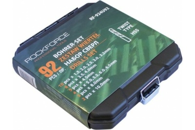 Набор сверел по металлу HSS 92 шт ROCKFOR ROCKFORCE RF-924U92