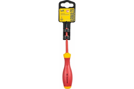 Диэлектрическая отвертка IEK ARMA2L 3 SL2,5x75 K3 A2L3-SC30-K3-SL-25-075