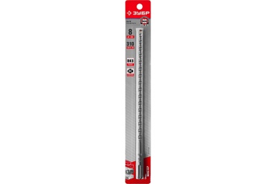 Бур по бетону ЗУБР 8x310 мм, SDS-Plus 29315-310-08
