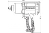 Пневматический ударный гайковерт THORVIK AIW1268 1/2"DR 52198
