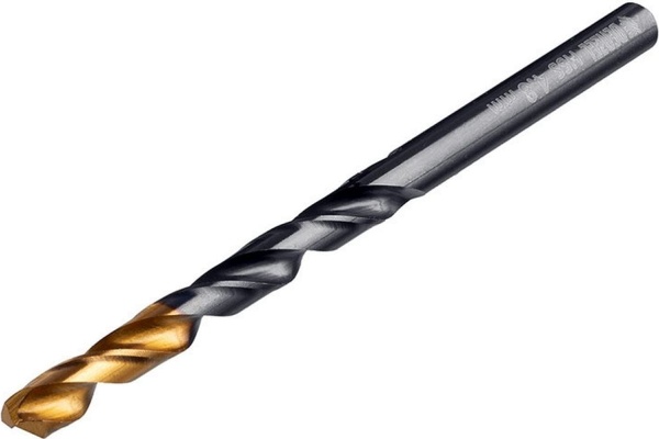 Сверло по металлу Golden Tip 4.8 мм, HSS-Tin, 10 шт, DIN 338 Denzel 717212