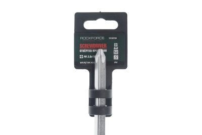 Крестовая магнитная отвертка ROCKFORCE Profi S2 PH3.0х150мм, на пластиковом держателе RF-70130150