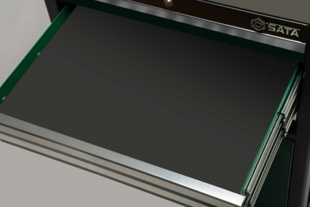 Инструментальная тележка Sata 692x488x840 мм, 4 выдвижных лотка, 1 ящик, отдельно доп. перфорир. панель для инструментов 95125