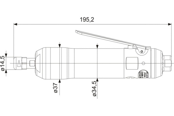 Прямая шлифовальная машинка DEPRAG GDS030-180BXE 061300A