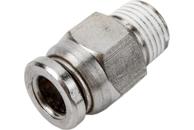 Фитинг металлический 6 мм - наружная резьба 1/8" Pegas pneumatic 6110