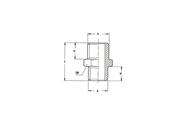 Переходник папа 1/4" - папа 1/2" (блистер) 1222/5 290/7 M1/4*M1/2 GAV 38923