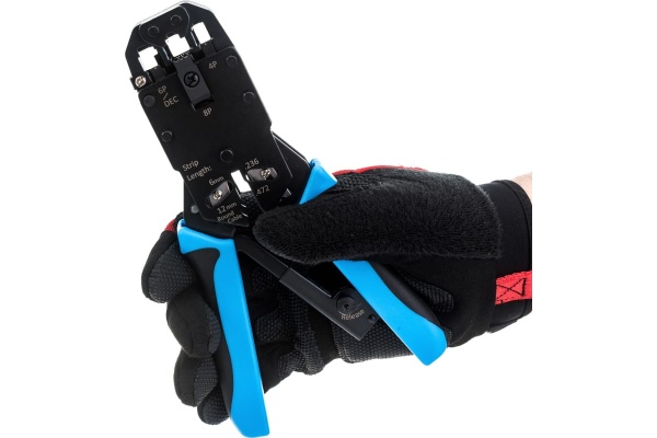 Обжимной инструмент Hyperline HT-2008AR для RJ-45, RJ-12, RJ-11 (8P8C, 6P6C, 4P4C) 35549