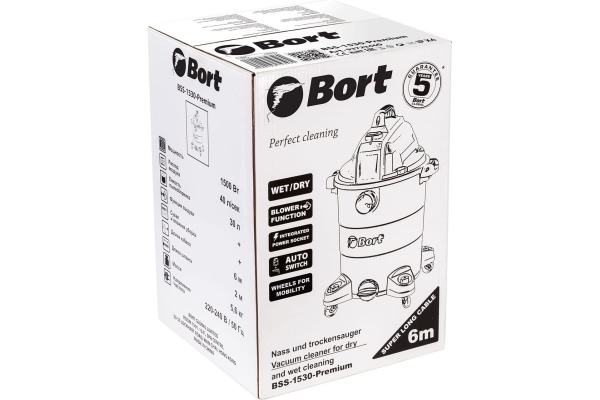 Пылесос для сухой и влажной уборки BORT BSS-1530-Premium 93723460