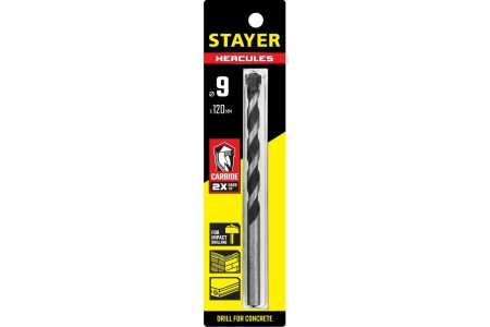 Сверло по бетону STAYER Hercules 9x120 мм 2915-120-09_z01