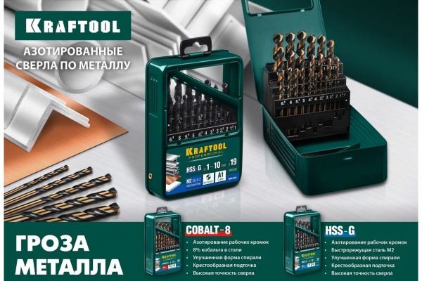 Набор сверл по металлу 13 шт Kraftool 29656-H13