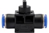 Прямой фитинг цанговый с краном 12 мм - 12 мм Pegas pneumatic 6007