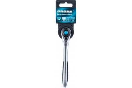 Ключ трещоточный, 120 зубьев 1/4" GROSS 14135