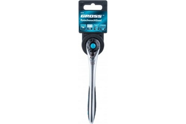 Ключ трещоточный, 120 зубьев 1/4" GROSS 14135