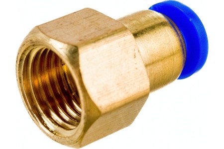 Фитинг металлический 6 мм - внутренняя резьба 1/4" Pegas pneumatic 5203